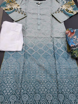 Pakistani Stitched Embroidery Lawn Suit Ready To Ship
