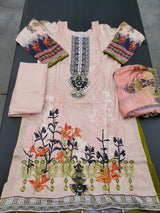 Pakistani Stitched Embroidery Lawn Suit Ready To Ship