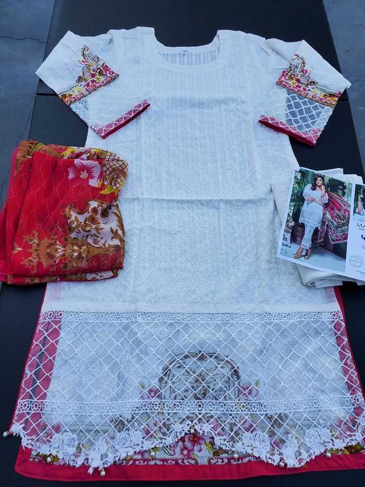Pakistani Stitched Embroidery Lawn Suit Ready To Ship