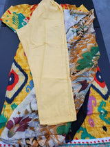 Indian Cotton Stitched Embroidered Suit Ready To Ship