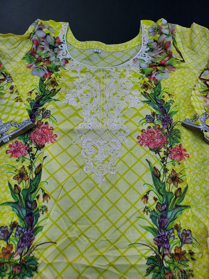 Pakistani Stitched Embroidery Lawn Suit Ready To Ship