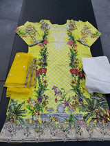 Pakistani Stitched Embroidery Lawn Suit Ready To Ship
