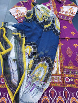 Indian Cotton Stitched Embroidered Suit Ready To Ship