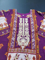 Indian Cotton Stitched Embroidered Suit Ready To Ship