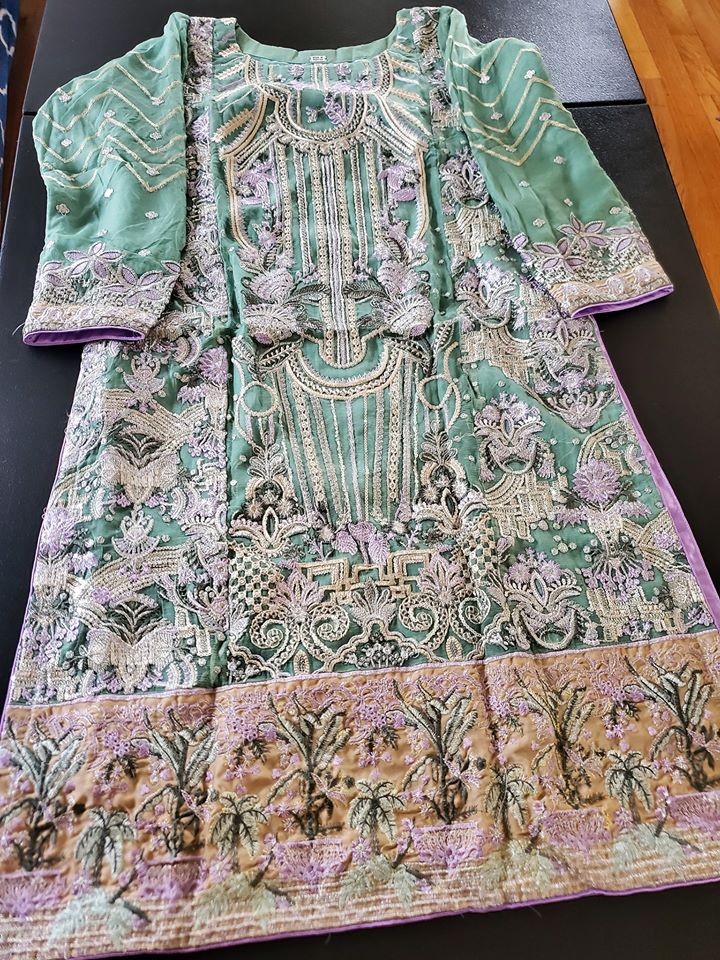 Pakistani Stitched Embroidery Party Wear Dresses Ready To Ship