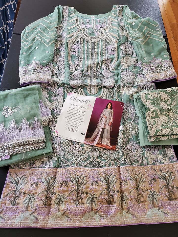 Pakistani Stitched Embroidery Party Wear Dresses Ready To Ship