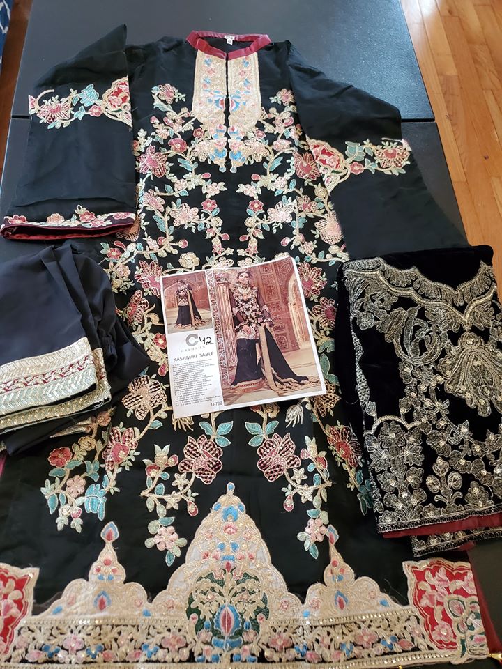 Pakistani Stitched Embroidery Party Wear Dresses Ready To Ship