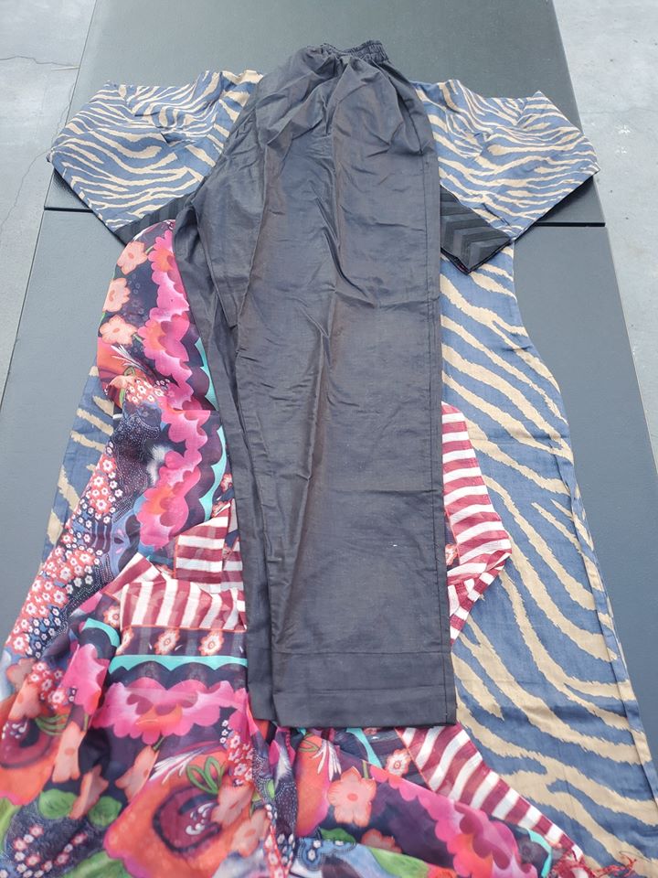 Indian Cotton Stitched Embroidered Suit Ready To Ship