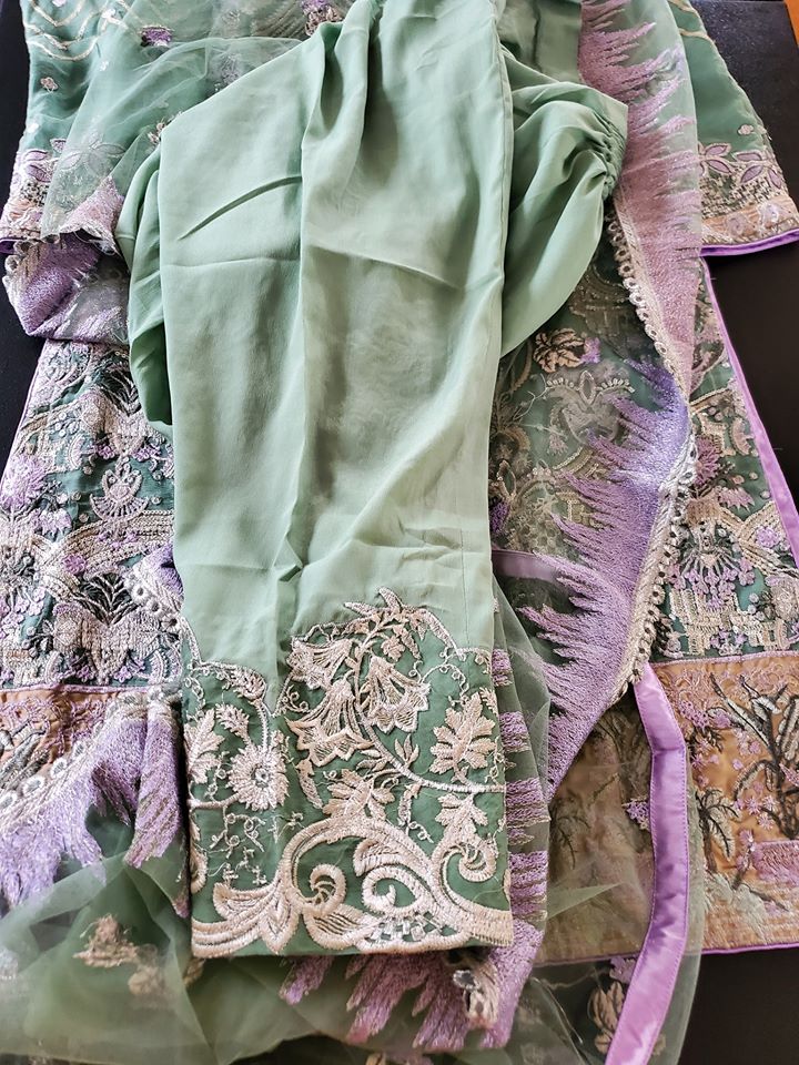 Pakistani Stitched Embroidery Party Wear Dresses Ready To Ship