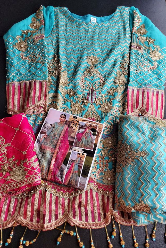 Pakistani Stitched Embroidery Party Wear Dresses Ready To Ship