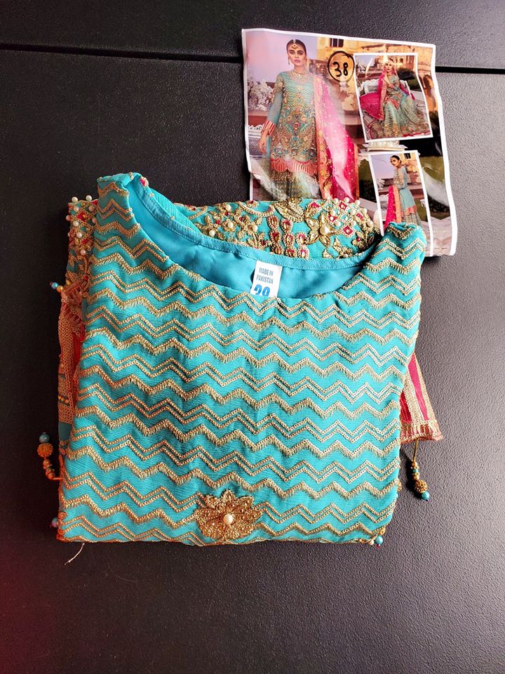 Pakistani Stitched Embroidery Party Wear Dresses Ready To Ship