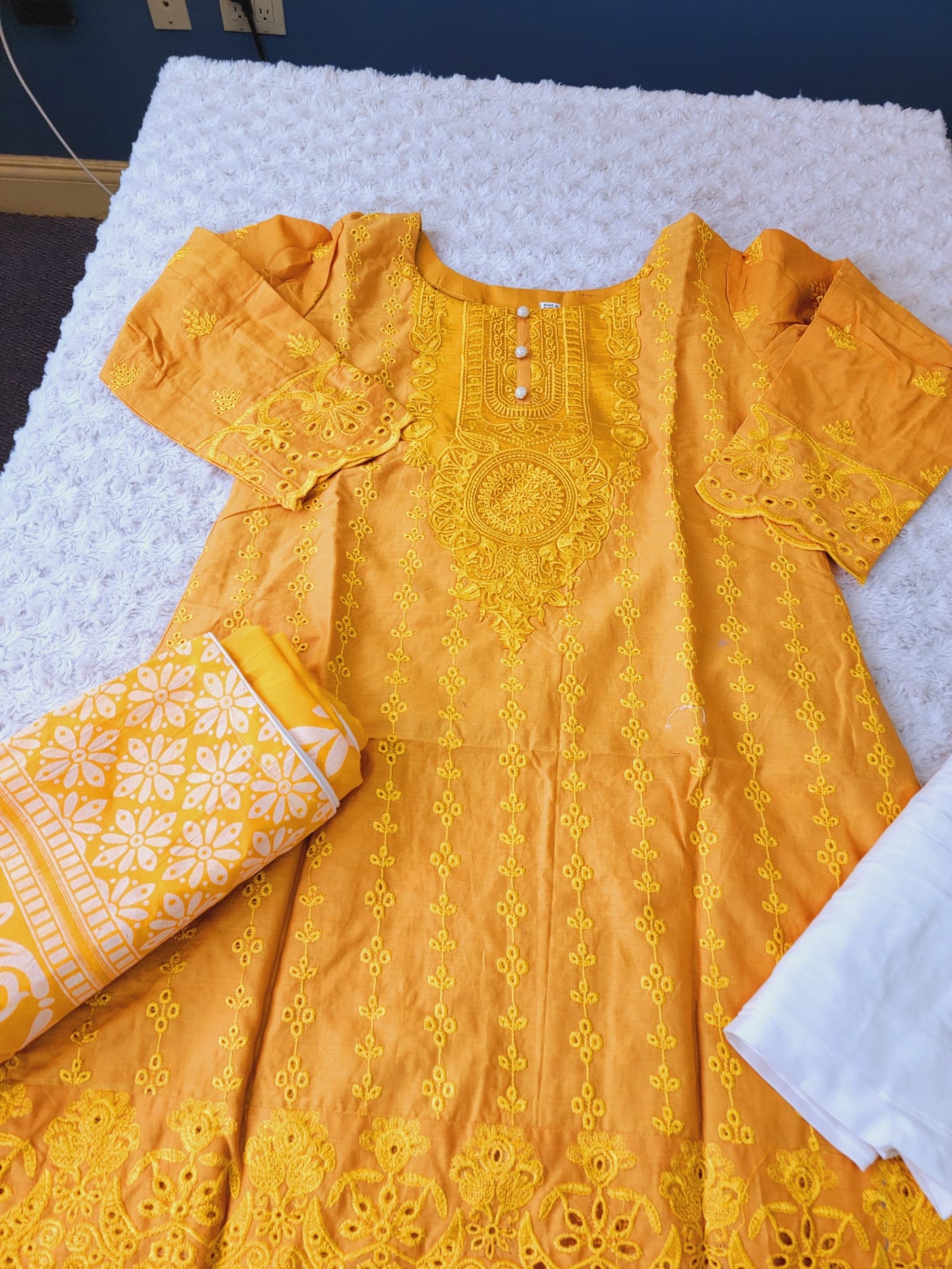 Pakistani Stitched Embroidery Lawn Suit Ready To Ship