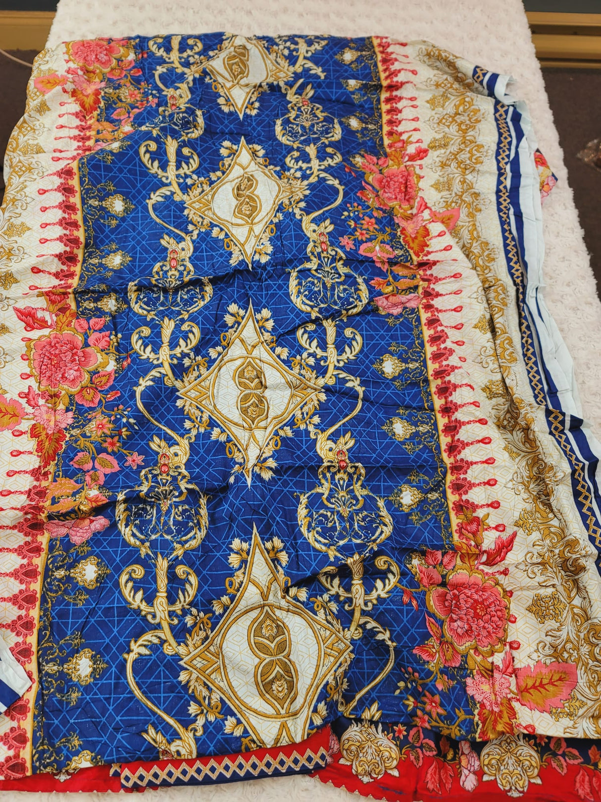 Indian Cotton Stitched Embroidery Suit Ready To Ship