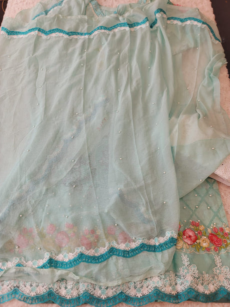 Indian Cotton Stitched Embroidery Suit Ready To Ship