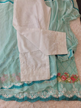 Indian Cotton Stitched Embroidery Suit Ready To Ship