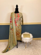 Pakistani Stitched Embroidered lawn Salwar kameez ready to ship