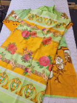 Pakistani linen Embroidered Salwar kameez Ready To Ship