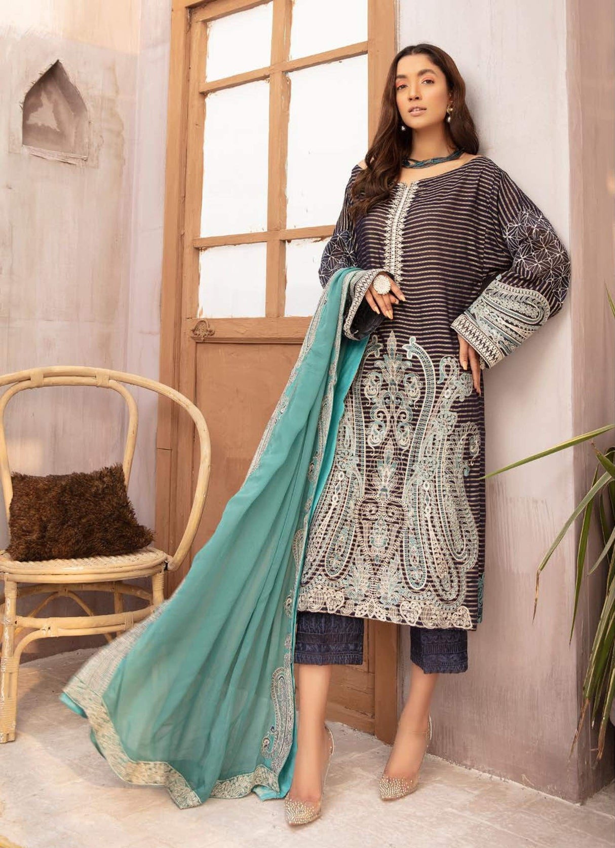 NAMAEESH by Johra Embroidered Lawn Collection 2021 -100% Original Guaranteed