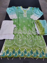 Pakistani Stitched Embroidery Lawn Suit Ready To Ship