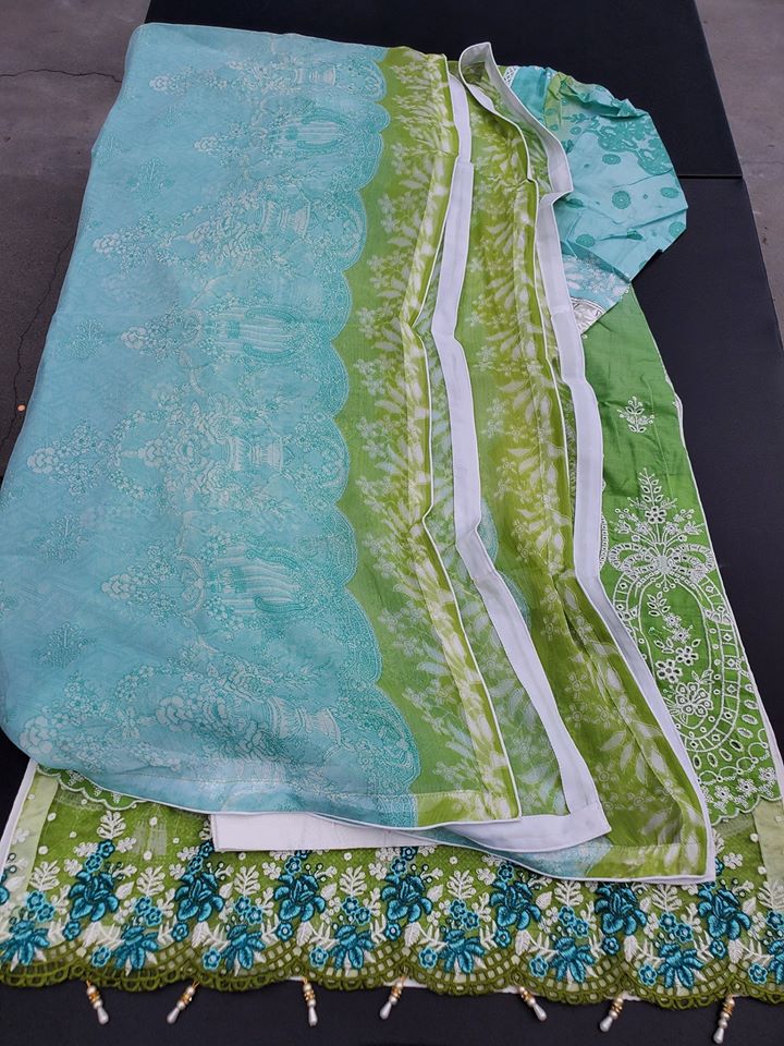 Pakistani Stitched Embroidery Lawn Suit Ready To Ship