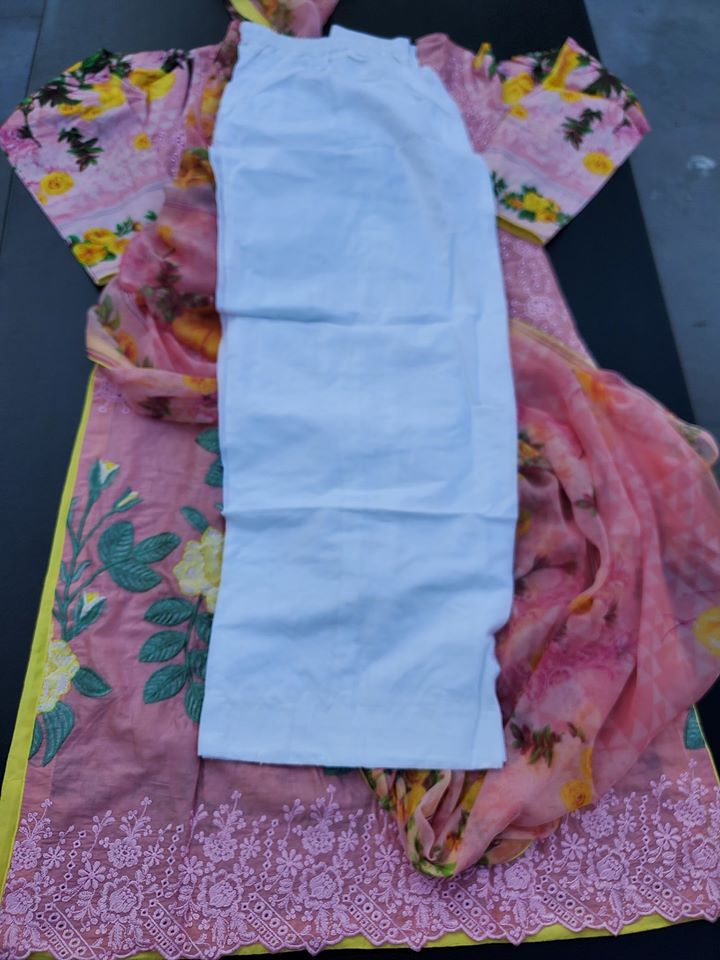 Pakistani Stitched Embroidery Lawn Suit Ready To Ship