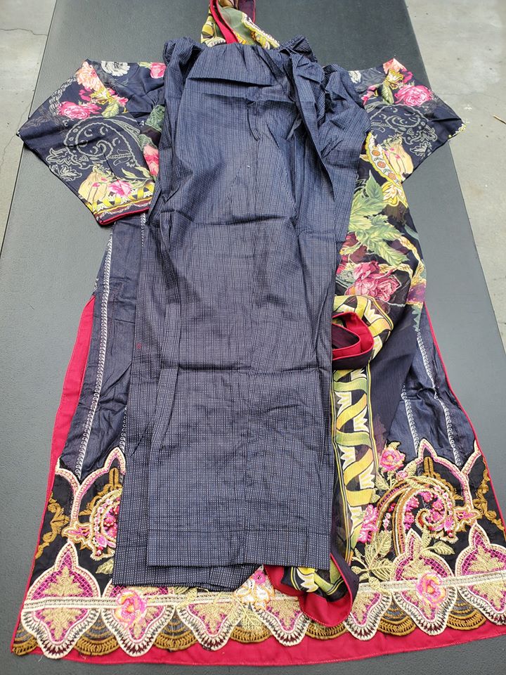 Pakistani Stitched Embroidery Lawn Suit Ready To Ship