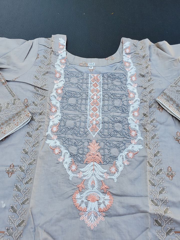 Pakistani Stitched Embroidery Lawn Suit Ready To Ship