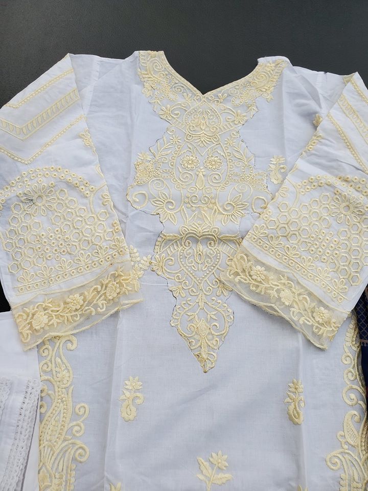 Indian Cotton Stitched Embroidery Suit Ready To Ship