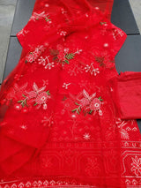 Indian Cotton Stitched Embroidery Suit Ready To Ship
