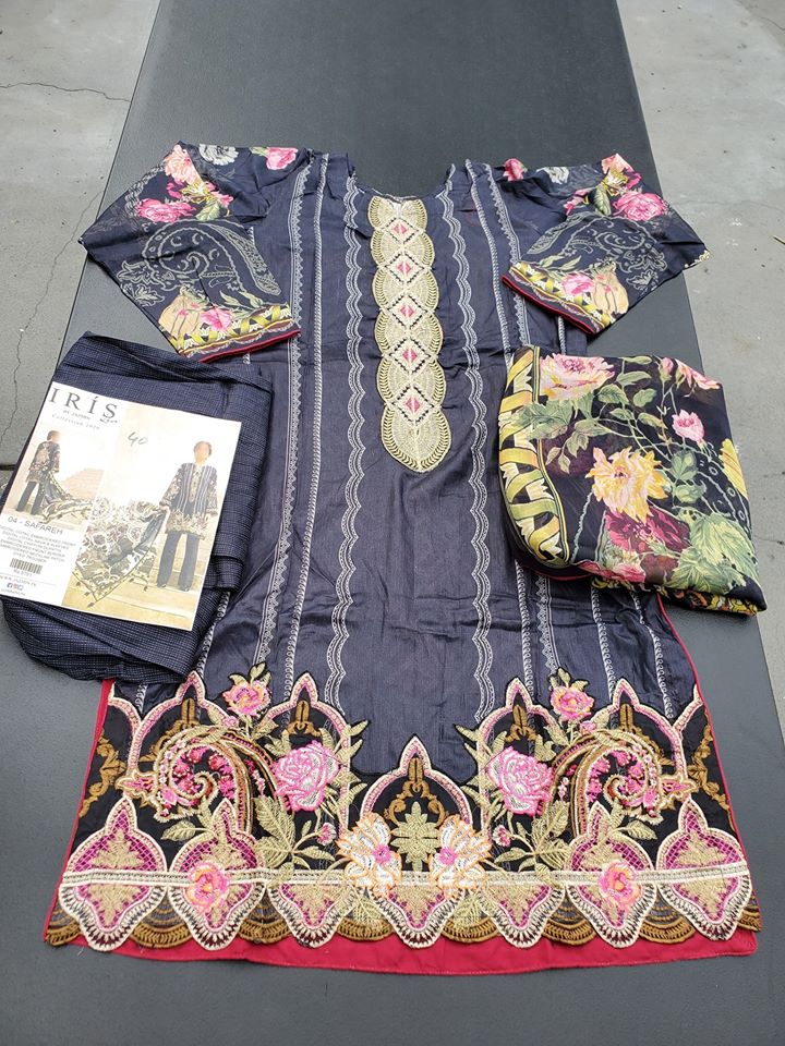 Pakistani Stitched Embroidery Lawn Suit Ready To Ship