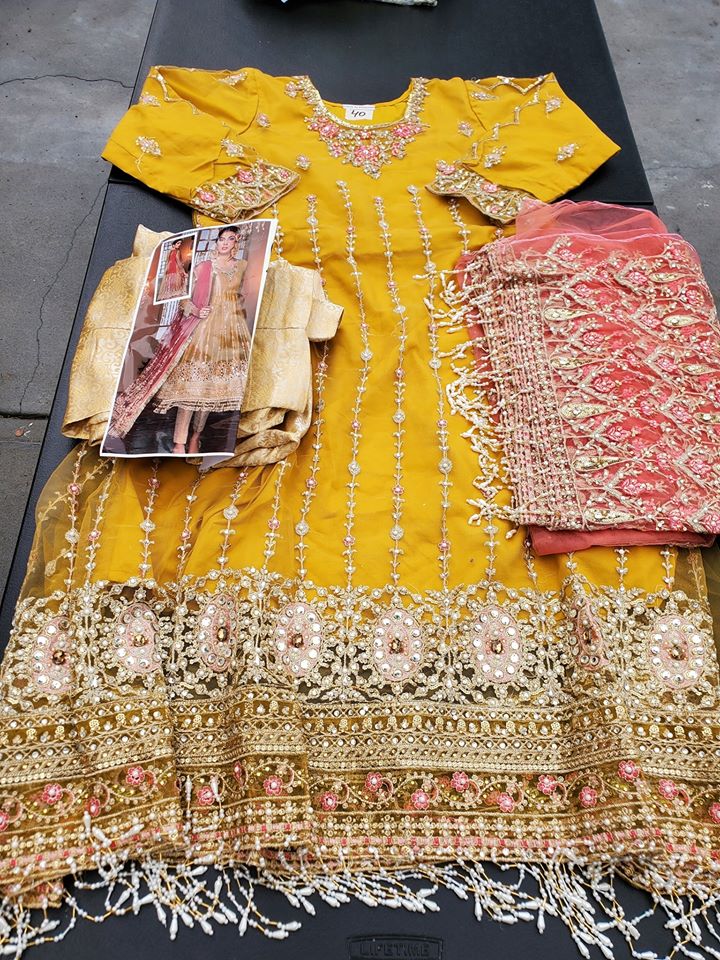 Pakistani Stitched Embroidery Party Wear Dresses Ready To Ship