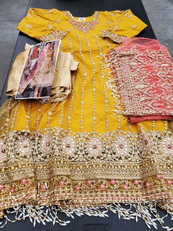 Pakistani Stitched Embroidery Party Wear Dresses Ready To Ship