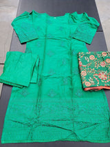 Indian Cotton Stitched Embroidery Suit Ready To Ship