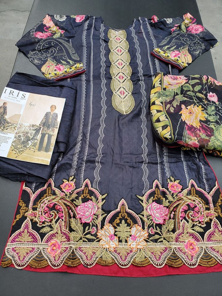 Pakistani Stitched Embroidery Lawn Suit Ready To Ship