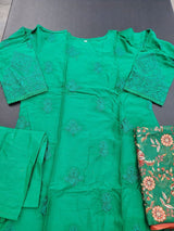 Indian Cotton Stitched Embroidery Suit Ready To Ship