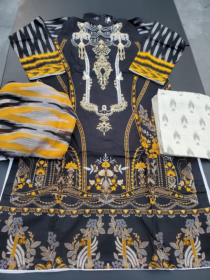 Pakistani Stitched Embroidery Lawn Suit Ready To Ship