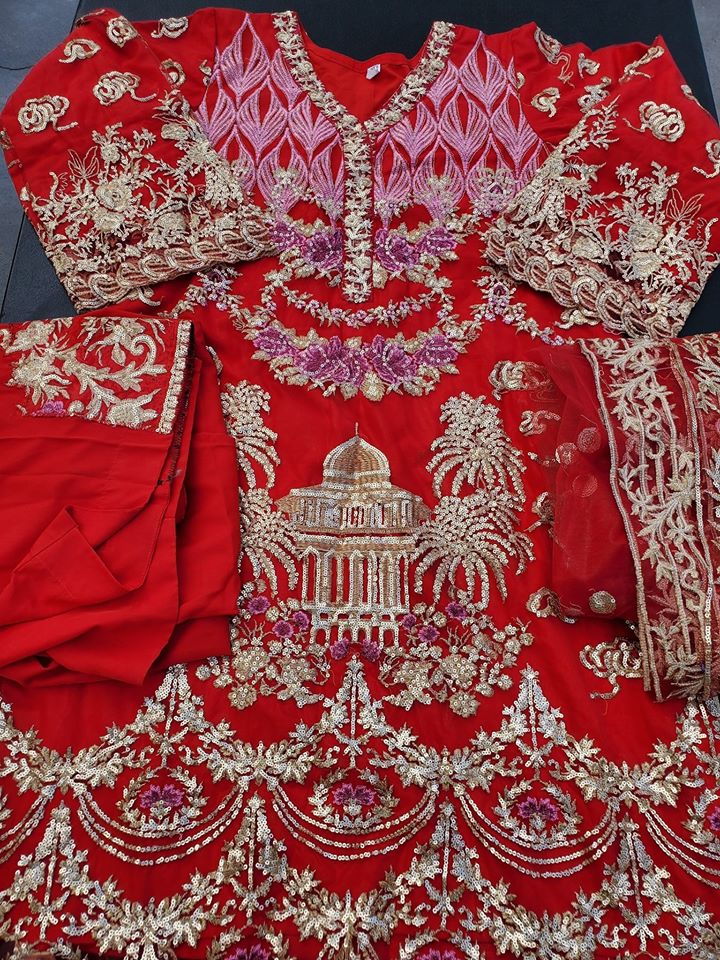 Pakistani Stitched Embroidery Party Suit Ready To Ship