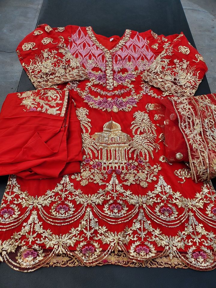 Pakistani Stitched Embroidery Party Suit Ready To Ship