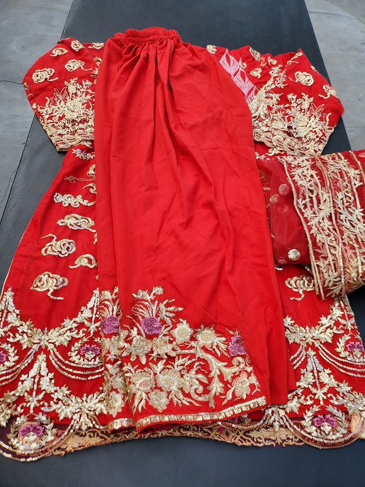 Pakistani Stitched Embroidery Party Suit Ready To Ship