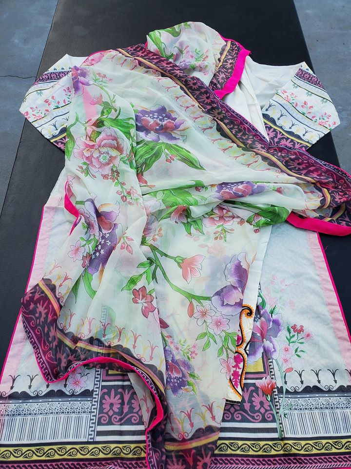 Pakistani Stitched Embroidery Lawn Suit Ready To Ship