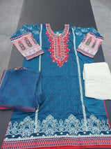 Pakistani Stitched Embroidery Lawn Suit Ready To Ship
