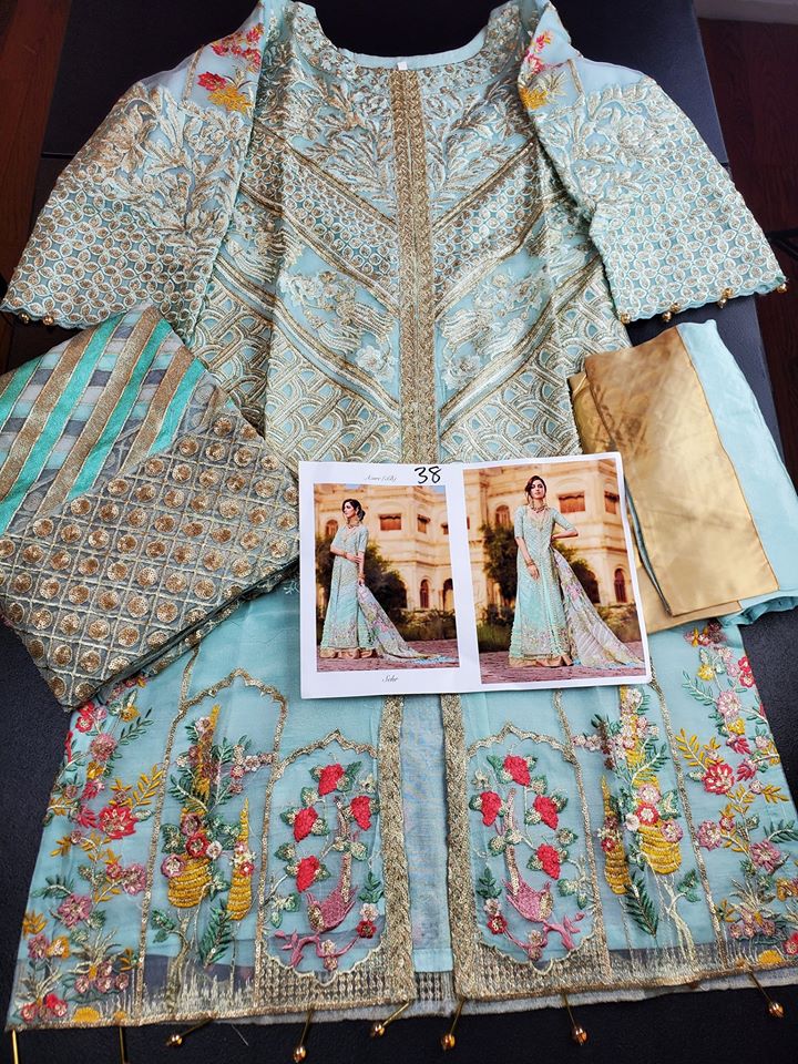 Pakistani Stitched Embroidery Party Wear Dresses Ready To Ship