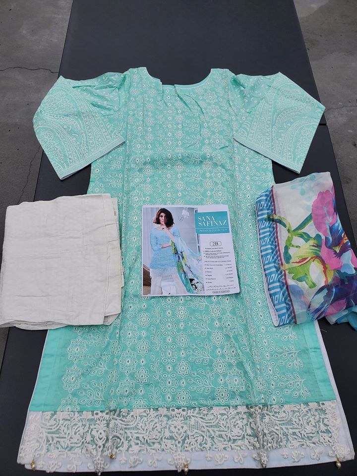 Pakistani Stitched Embroidery Lawn Suit Ready To Ship