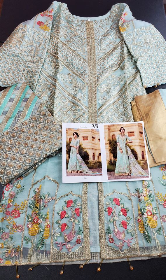 Pakistani Stitched Embroidery Party Wear Dresses Ready To Ship