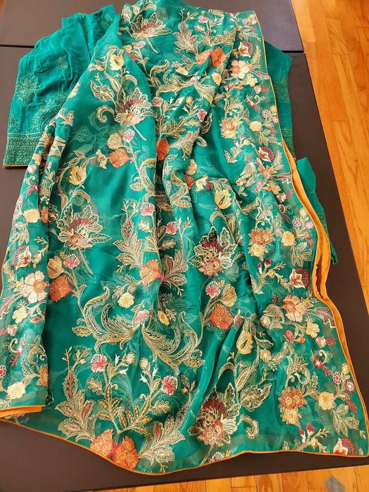 Pakistani Stitched Embroidery Lawn Suit Ready To Ship