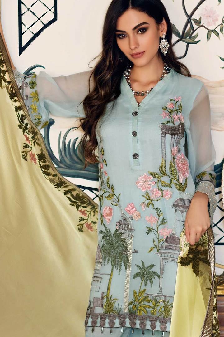 Chimmer by Charizma Embroidered Chiffon 100% Original