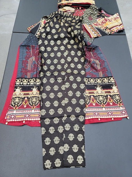 Pakistani Stitched Embroidery Lawn Suit Ready To Ship