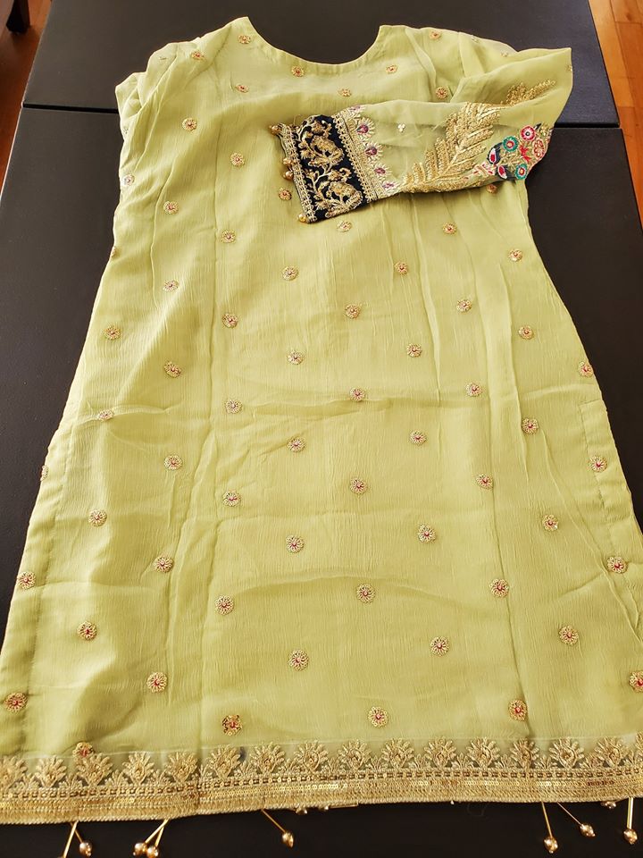 Pakistani Stitched Embroidery Party Wear Dresses Ready To Ship