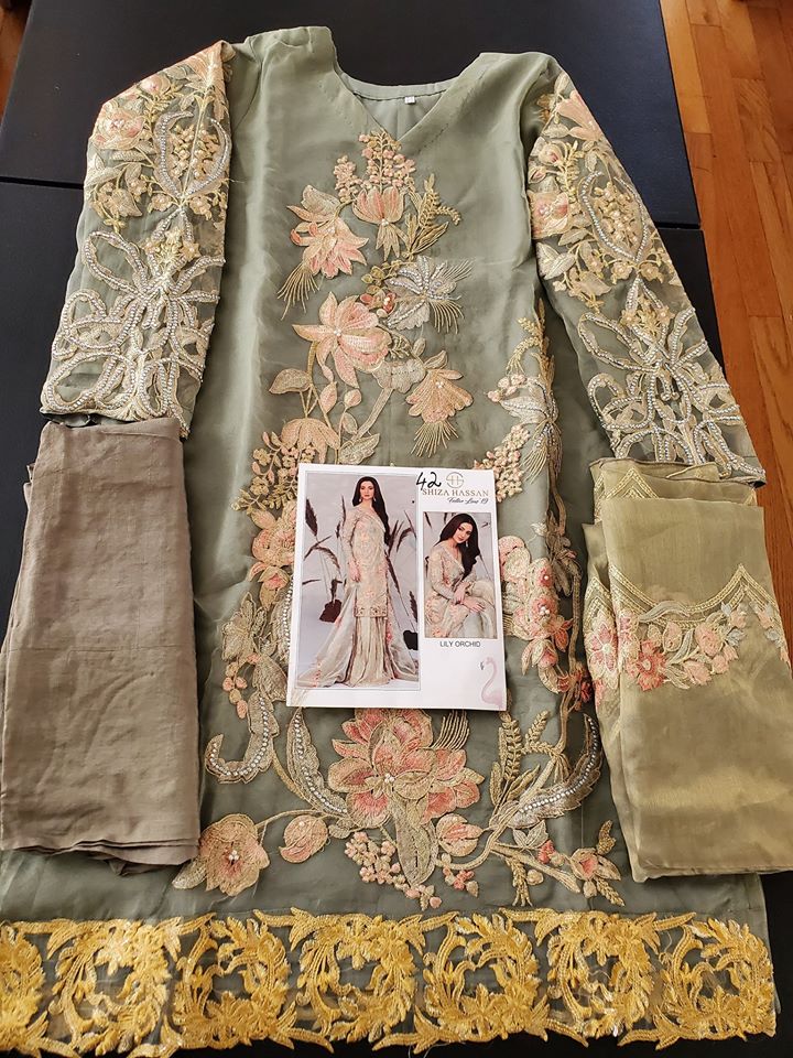 Pakistani Stitched Embroidery Party Wear Dresses Ready To Ship