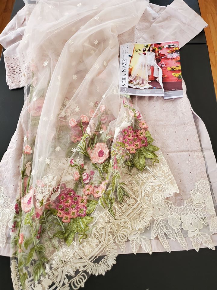 Pakistani Stitched Embroidery Lawn Suit Ready To Ship